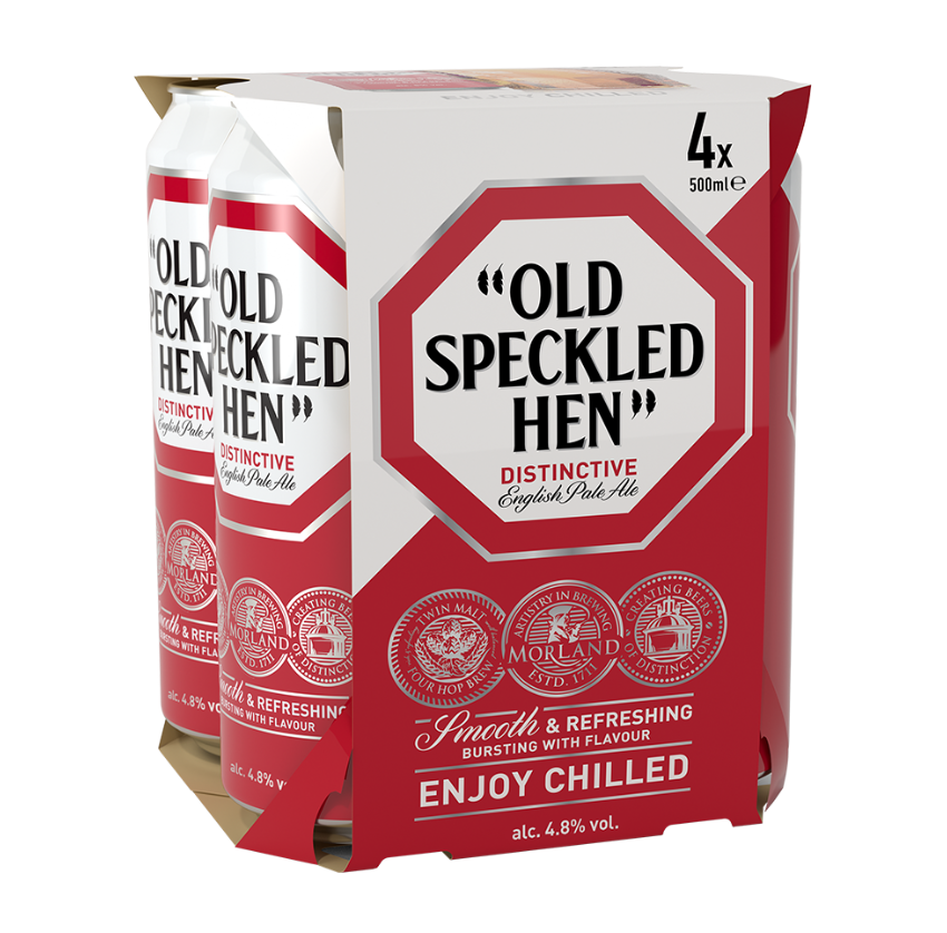 Greene King Old Speckled Hen 4.8% 500ml Can - 4 Pack