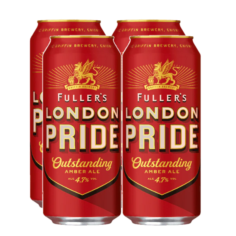 Fuller's London Pride Amber Ale 4.7% 500ml Can - 4 Pack