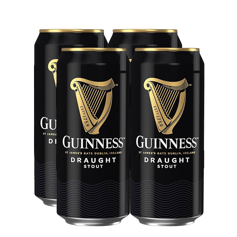 Guinness Draught Stout Beer 440ml - 4 Pack