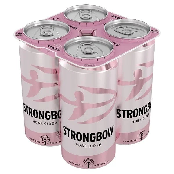 Strongbow Rose Cider Can 440ml - 4 Pack