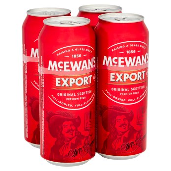 McEwan's Export Original Scottish Premium Beer Can 500ml - 4 Pack