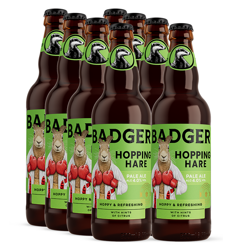 Badger Beer Hopping Hare Pale Ale 500ml - 8 Pack