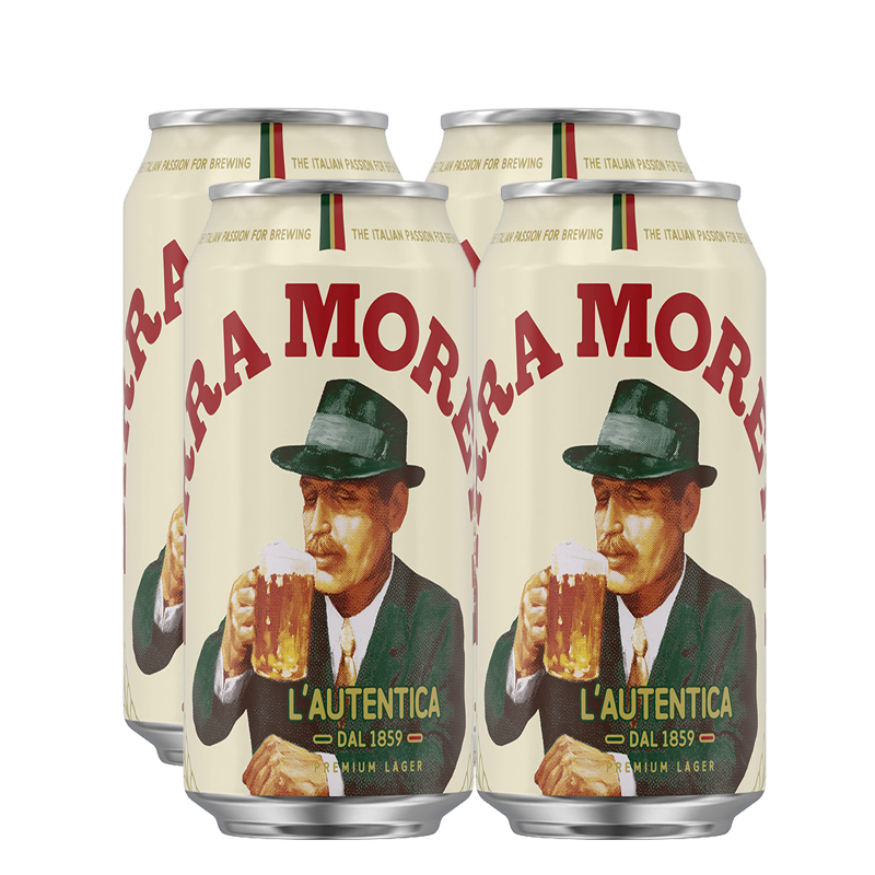 Birra Moretti Can 440ml - 4 Pack