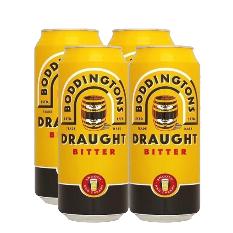Boddingtons Draught Bitter Cans 440ml - 4 Pack