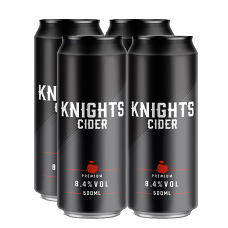 Knights Cider Premium Can 500ml - 4 Pack