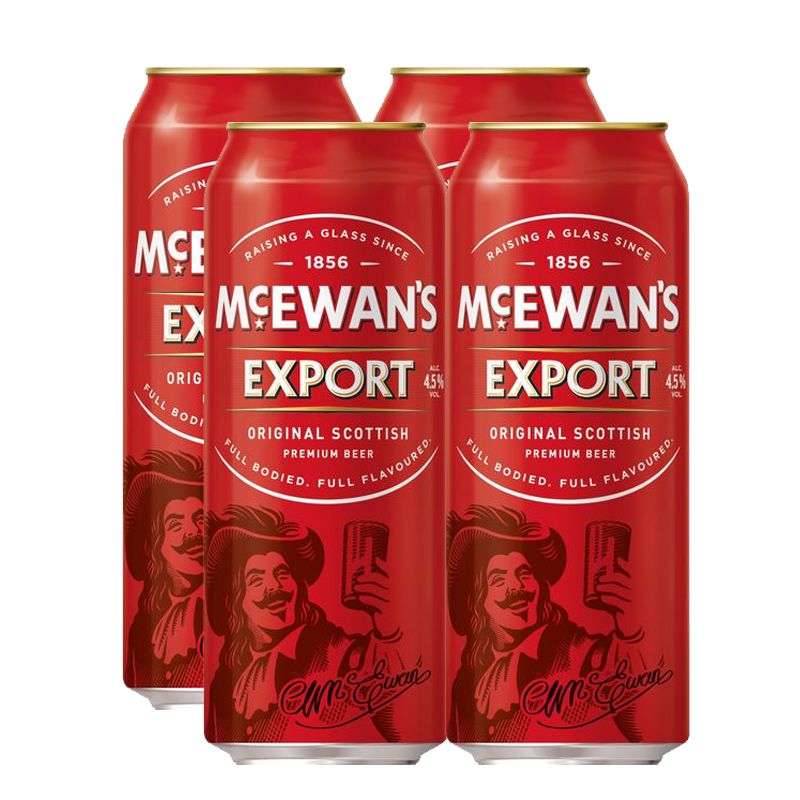 McEwan's Export Original Scottish Premium Beer Can 500ml - 4 Pack