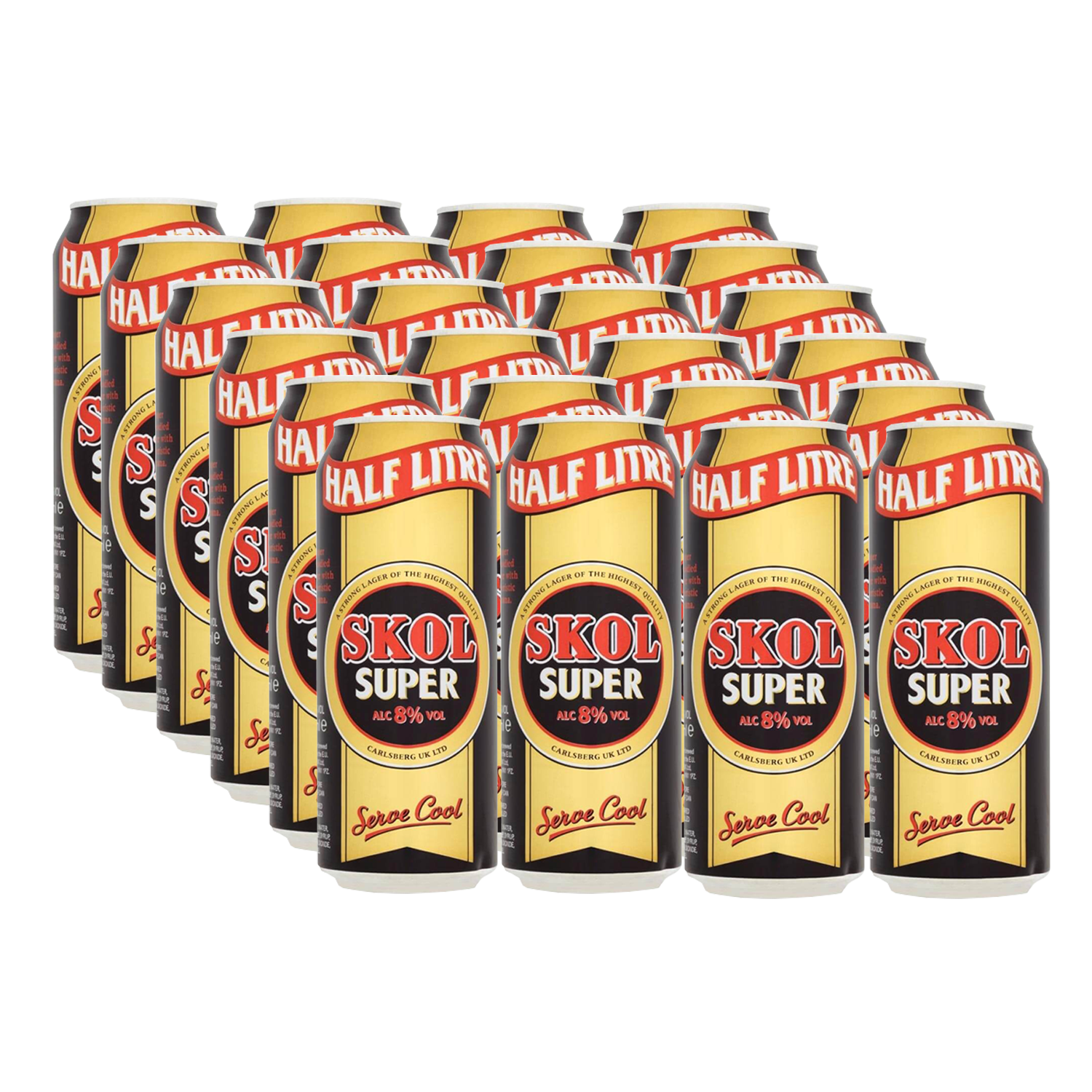 Supeer Lagger Skol Super 8% Strong Lager Can 500ml - 24 Pack – Union Jack's Alcohol