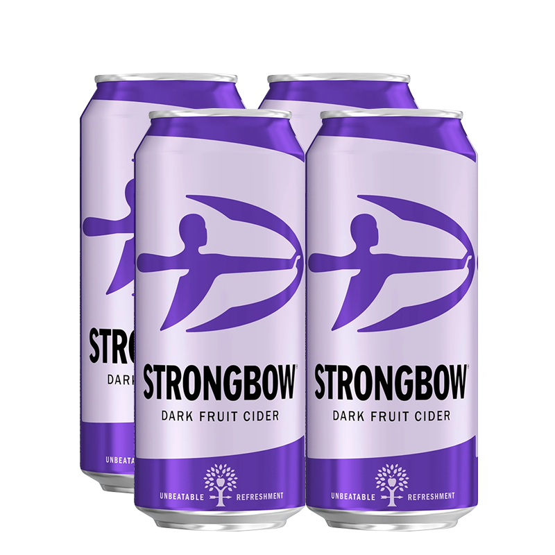 Strongbow Dark Fruit Cider Can 440ml - 4 Pack