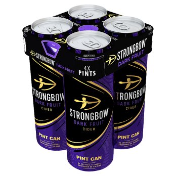 Strongbow Dark Fruit Can 568ml - 4 Pack