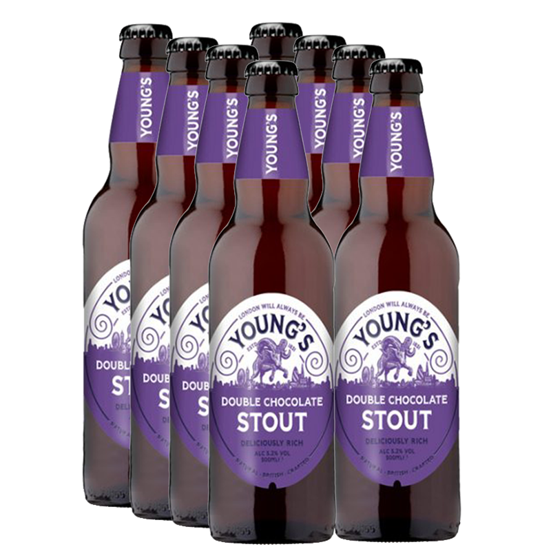 (BBE 31/03/2024) Marston's Youngs Double Chocolate Stout 500ml - 8 Pack